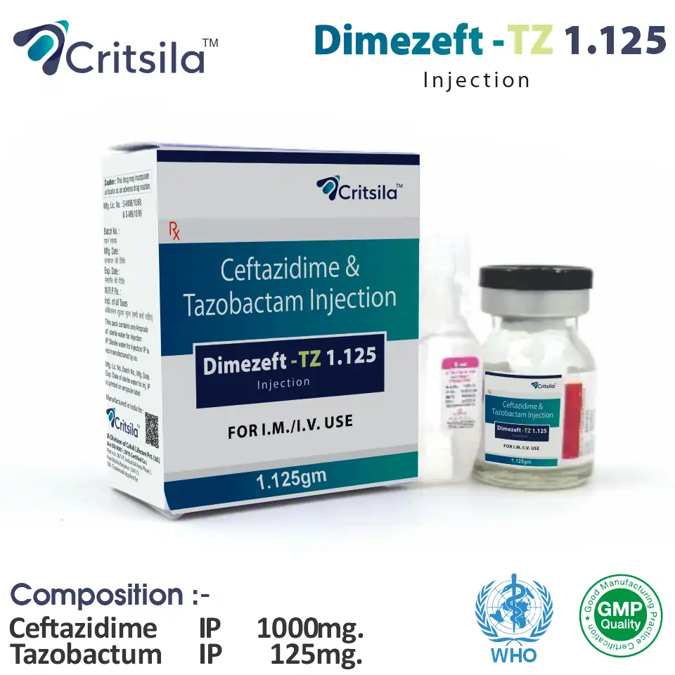 Ceftazidime 1000mg + Tazobactam 125mg | Best price for PCD Pharma Franchise | Severe bacterial infections